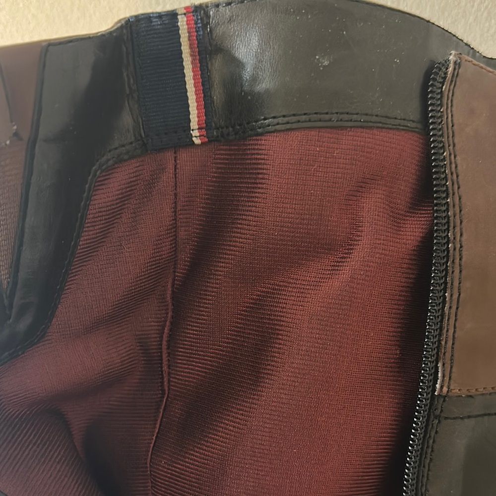 Black and Brown Leather Riding Boots - Picture 6 of 9